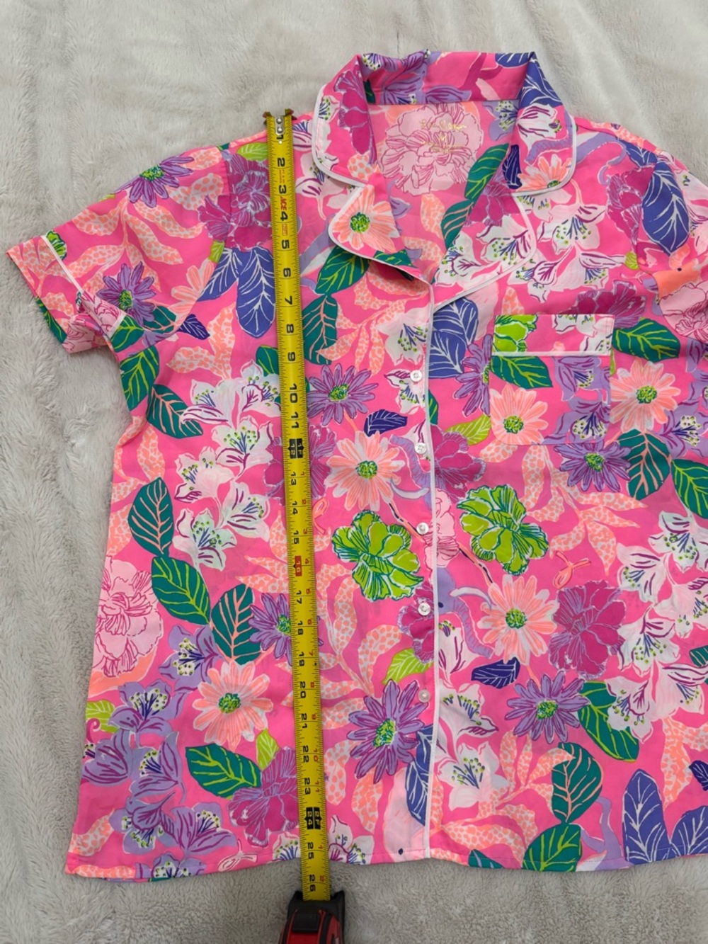 Lilly Pulitzer Teagan PJ Woven SS Top size Medium - Picture 5 of 8